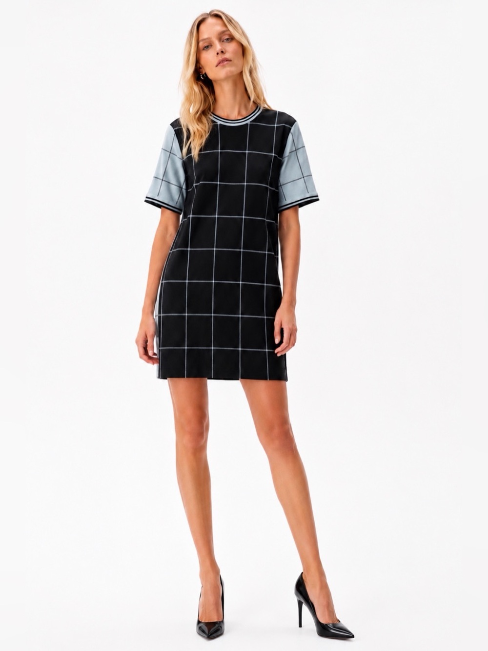 Marni Windowpane Plaid Knit Dress Size 42 / 6